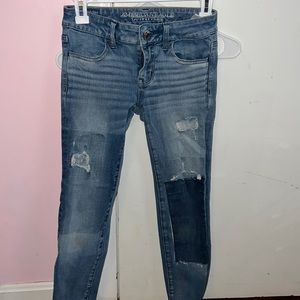 American eagle patchwork jeans